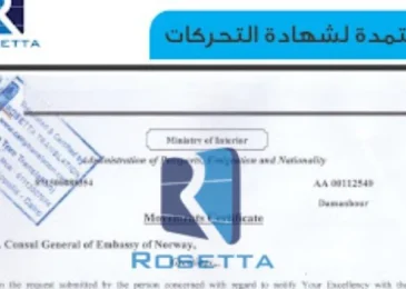 ترجمة شهادة التحركات